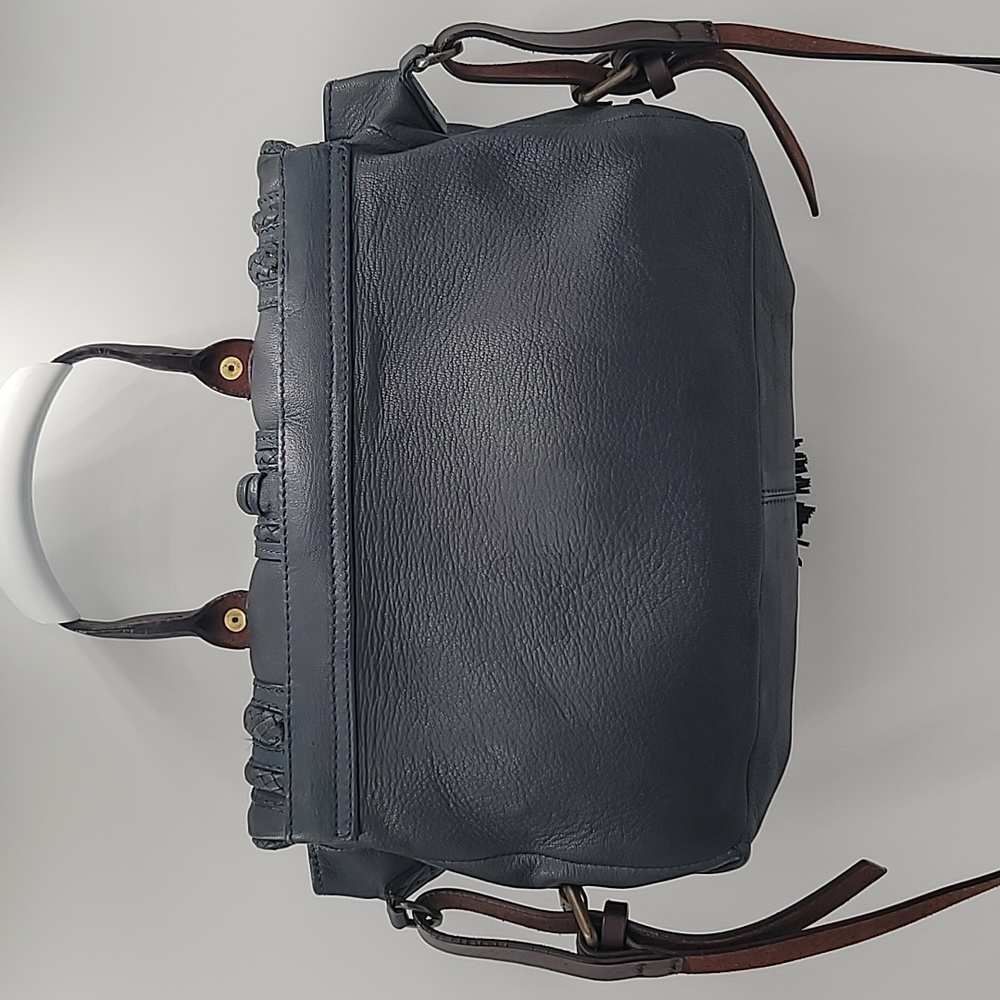 ANTHROPOLOGIE Holding Horses Saddlebag Fine Leather Satchel w Crossbody … - Picture 4 of 11